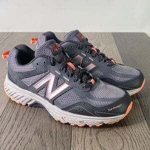 New Balance 510V4 Women's Size 6 Charcoal and Coral Athletic Shoes